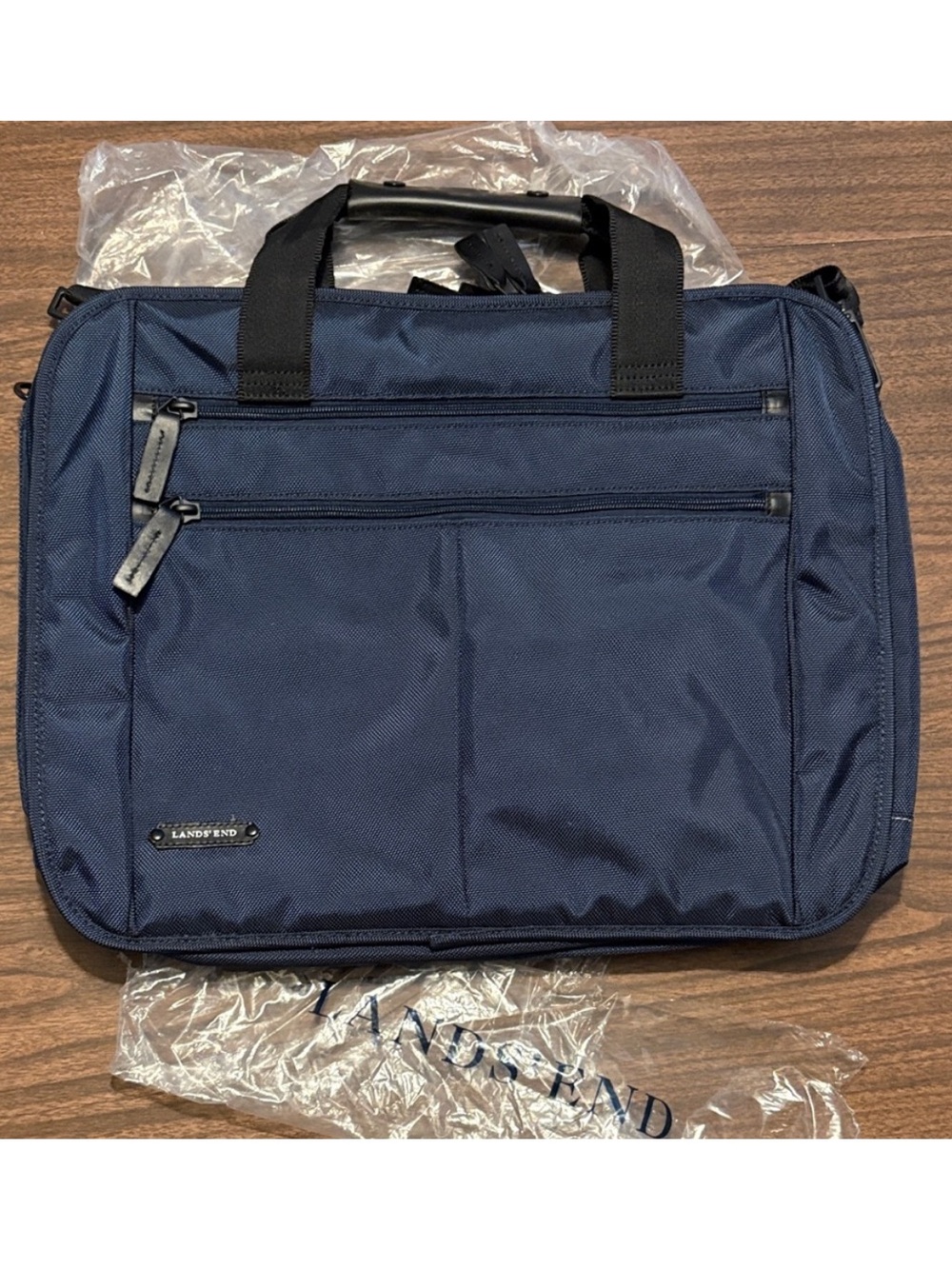 NEW Lands’ End Lighthouse Briefcase Deep Sea Navy Bag